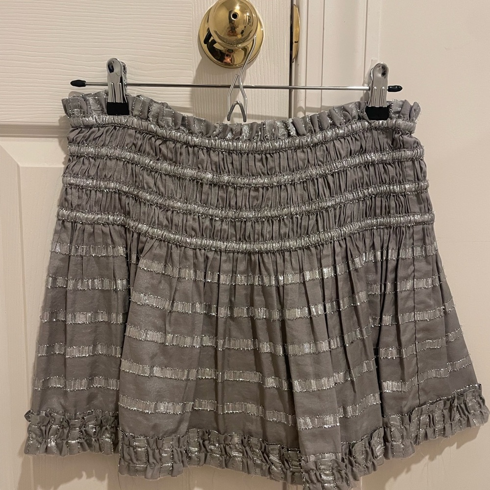 Gray & Sparkly Silver Women's Skirt